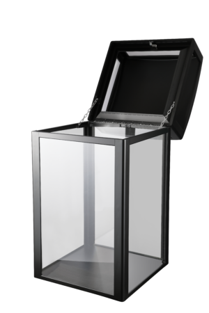 40-Gallon, DHS-Compliant, Waste Receptacle with Transparent Panel’s