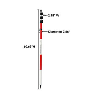 4.6 m Fiberglass Prism Pole with Dual Graduation