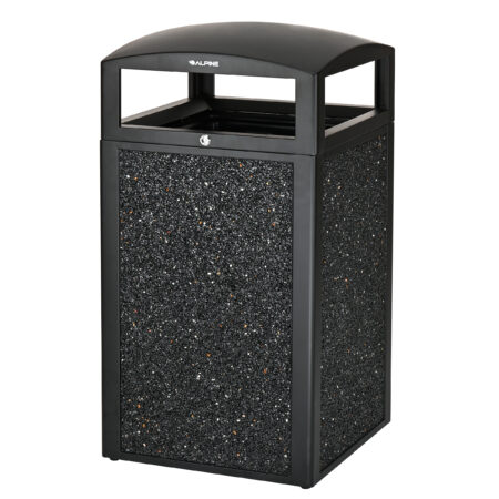 Rugged 40 Gallon All Weather Trash Container, Grey Stone