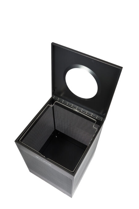 40 Gallon Square Perforated Waste Bin – Alpine